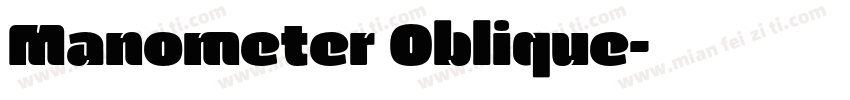 Manometer Oblique字体转换